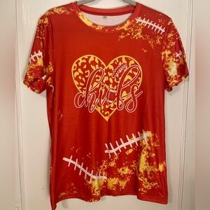Chicks Heart Graphic Women’s Shirt - Red